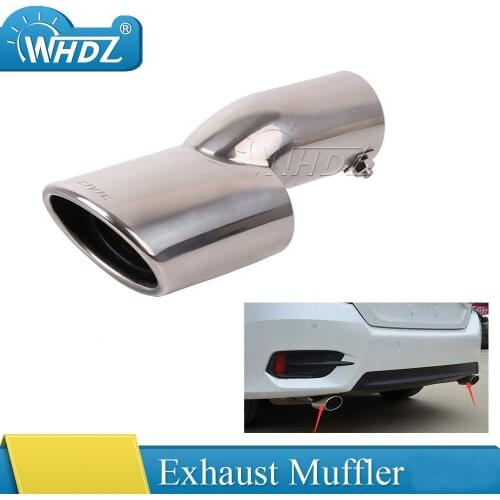 1pc Rear Exhaust Muffler End Tail Pipe Outlet Tips For Honda Civic 10th Gen 2016 2017