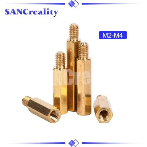 20Pcs M3 Copper Brass Pillars Standoff Circuit Spacer PCB Board Nut Screws Hex Round Single Cylinder Head/Hexagon pilla