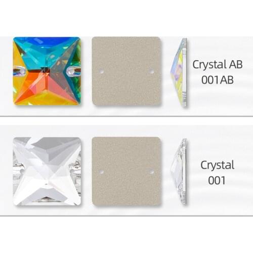 45/28/18/8Pcs Square Rhinestone for Clothes Needlework Crystal Diamond Sticker Glitter Dress Decoration High Quality Rhinestones