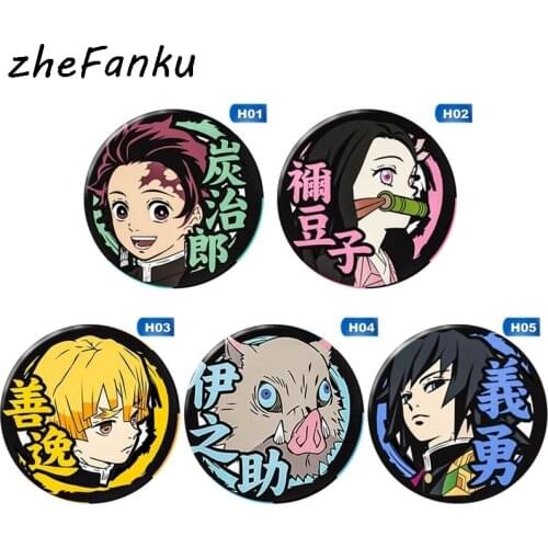 Anime Demon Slayer: Kimetsu no Yaiba Kamado Tanjirou Cosplay Bedge Cartoon Collect Backpacks Bags Badges Button Brooch Pins