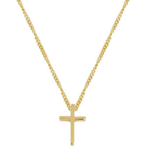 CANNER Ins Fashion Simple Cross Real 925 Sterling Silver Necklace For Women 2020 Jewelry Charming Pendant Choker Bijoux Collar