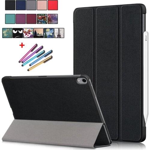 For iPad Air 2020 Case Coque 10.9 Inch Tri-Fold PU Leather Stand Smart Cover For Funda iPad Air 4 Case 2020 Protective Shell