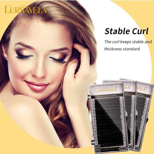 Cursavela Eyelash Extension 16 Line Split Tips Soft Matte Flat Ellipse Magnetic Fake Lashes Beauty Makeup 3D Mink Lashes Vendor