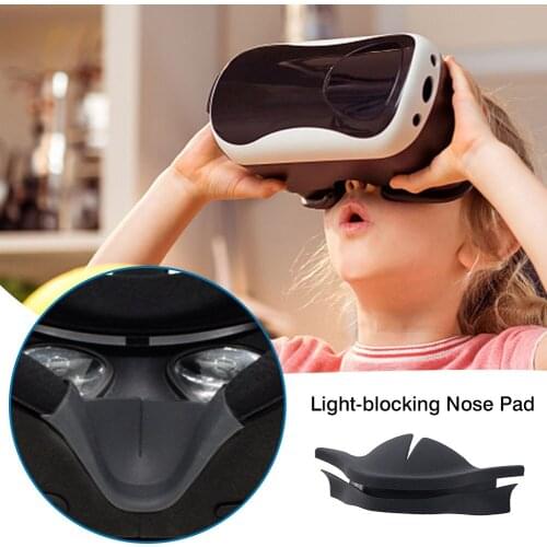 For Oculus Quest 2 VR Headset Black Silicone Nose Pad Shading Cover Cushion Eye Mask Support Holder For Quest2 VR Accessories