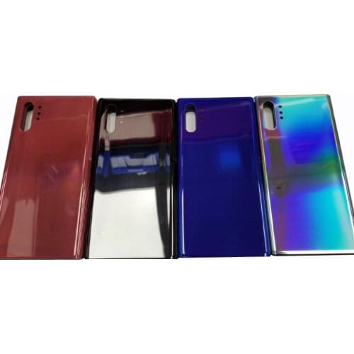 For Samsung Galaxy Note10 Battery Cover Door Back Housing Rear Case For Note10+ Battery Door Replacement Parts +Adhesive Sticker
