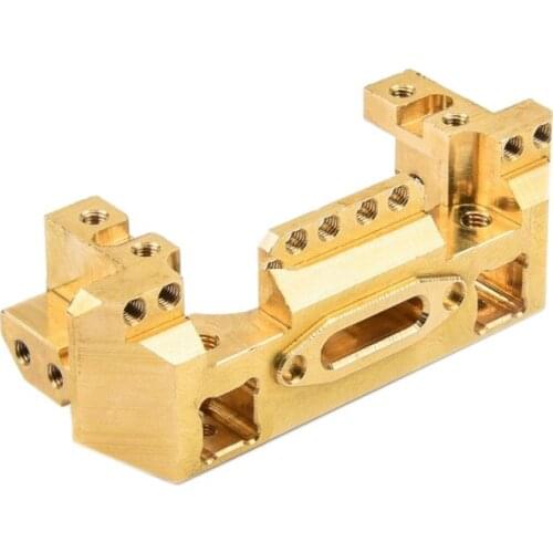 For TRX4 CNC Brass Front Bumper with Servo Mount & 25T Steering Gear Servo Winch Wheel for 1/10 RC Crawler Traxxas