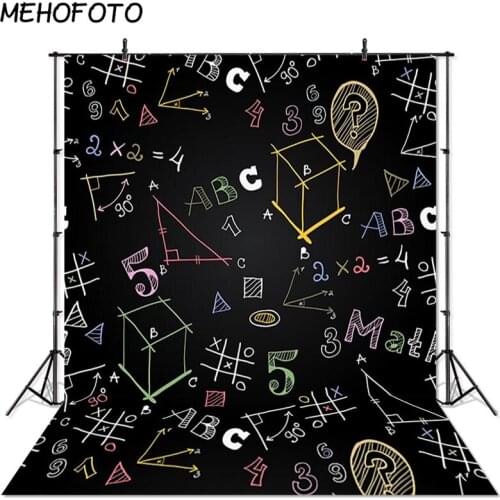 Blackboard Equation Backdrops Photography Back To School Mathematical Geometry Backdrop for Photo Studio Photobooth Background