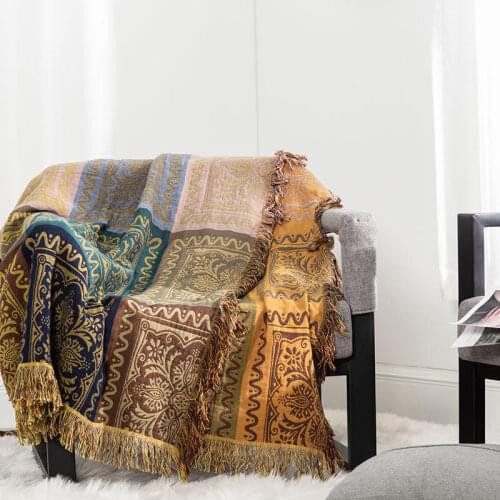 Bonenjoy Cotton Gauze Blanket for Sofa Summer Bedspread Queen King Size Plaid on the Bed Thread Towel Blanket