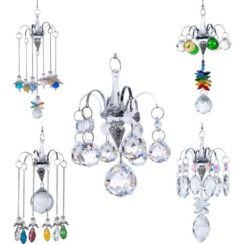 H&D Crystal SunCatcher Rainbow Maker Pendant Hanging Chandelier Prisms Chakra Lamp Home Garden Wedding Decoration Accessaries