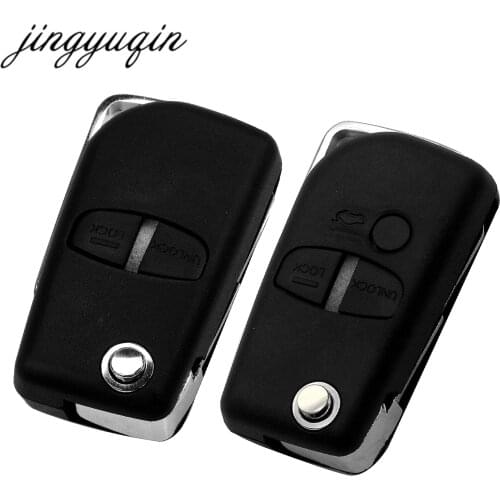 Jingyuqin 2 3 Buttons Modified Car key Case Shell For Mitsubishi New ASX GRANDIS Outlander LANCER-EX Left/Right Uncut Blade
