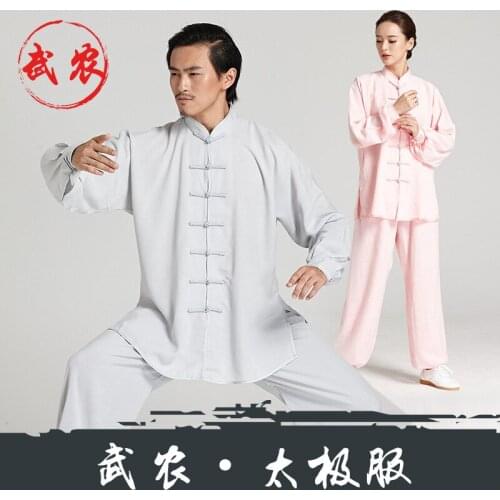 Spring And Summer New Style Tai Chi Womens Cotton And Linen Breathable Adult Middle-aged And Elderly Martial Arts Suit