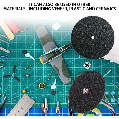 25pcs Saw Blade + 1pcs Connection Clamp Fiberglass Reinforced Cut Off Wheel Disc W/ 1 Mandrel 1/8" Fit Dremel Tool