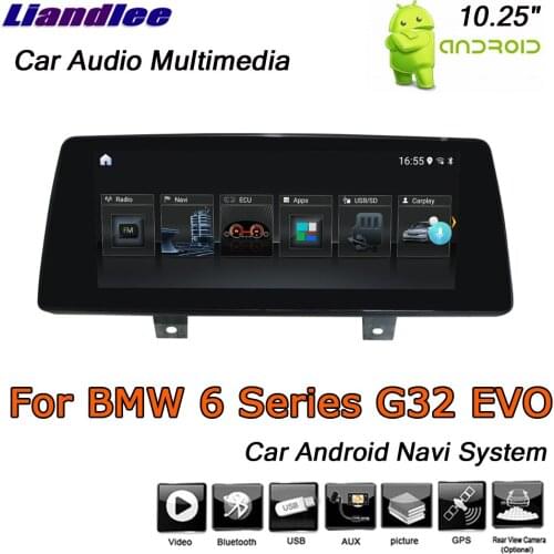 For BMW 6 Series M6 G32 EVO 2017-2019 Android 10.0 Player Multimedia System Carplay Androidauto GPS Navigation 10.25" HD Screen