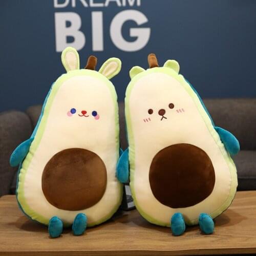 40 / 50 / 70cm Soft Cute Animal Expression Avocado Doll Girl Sleeping With Plush Stuffed Animal Toy Childrens Gift