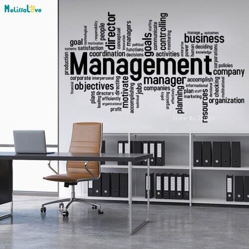 Lagre Wall Sticker Decals Words Cloud Managment Director Business Office Vinyl Décor Removable Art Work Murals YT2285
