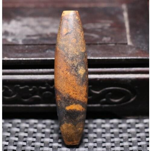No.2117J10 Big Treasure Talisman Magic Energy For Healing Tibetan old Agate Natural Eyes Meng dZi Bead Amulet timestown