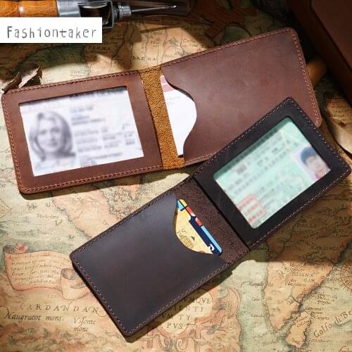 Handmade Genuine Leather Man Drivers License Cover Crazy Horse Leather Sheath Concise Ancient Design Fashion Recommend