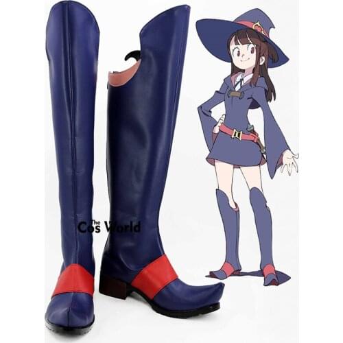 Little Witch Academia Kagari Atsuko Anime Customize Cosplay Shoes Boots
