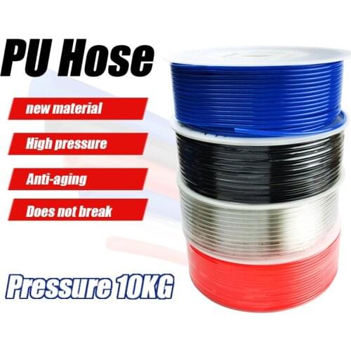 Pneumatic Hose PU4X2.5 PU6X4 PU8X5 PU10X6.5 PU12X8 PU14X10 PU16X12 PU Pipe Air Compressor Hoses Tube 80M 100M 160M 200M