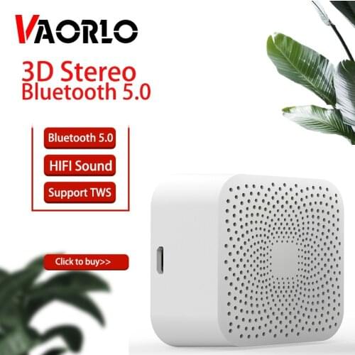 VAORLO Mini Bluetooth 5.0 Speaker Portable Stereo 3D Surround HIFI Super Bass Wireles Loudspeaker Support TWS For Xiaomi Speaker