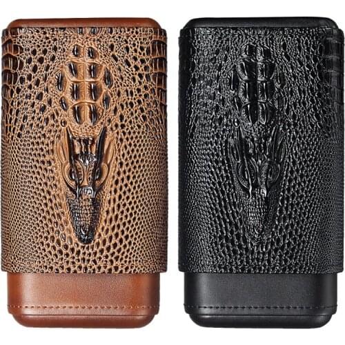 Portable Cigar Case 3 Cigar Cedar wood Humidor Smoking Cigar Box gadget Travel Necessity Creative personality Gift