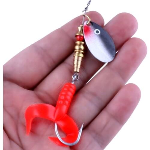 10-pieces Spinnerbait Fishing Lure Spin Saltwater Lures 7g/0.24oz Hard Bait Lures Artificial Spoon Bait Spinner Fishing