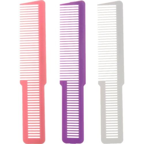 3 Pieces Professional Barber Flattop Hair Clipper Cutting Combs Static Free