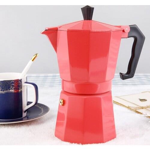 Household Manual Espresso Pot Aluminum Steam Coffee Kettle Handmade Black Coffee Mocha Pot Espresso Home Maker Christmas Gift