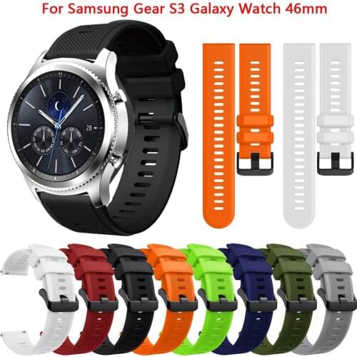22mm Wristband For Samsung Galaxy Watch 46 3 45mm Straps Smart Watch Silicone Strap Gear S3 Frontier Classic Band Bracelet Belt