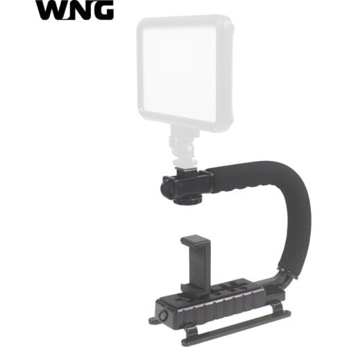 U-Grip Hot Shoe Mount Video Stabilizing Handle Grip Rig for iPhone 8 X Gopro DSLR Camera