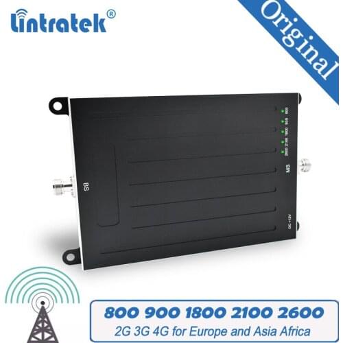 5 bands Celular signal booster 4g Repeater 2g 3g 4g lintratek mobile signal booster 800 900 2100 1800 2600mhz Signal Amplifier