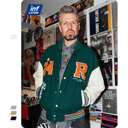 INFLATION Vintage Baseball Jacket Men Women Oversized Bomber Jacket 2021 Casual Baseball Varsity Jacket Unisex Hip Hop Coat