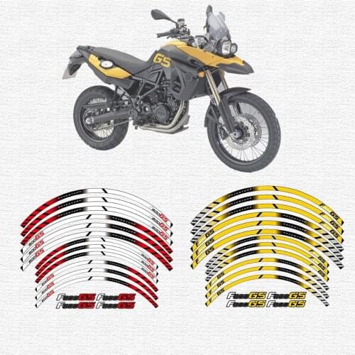 High quality motorcycle wheel decals waterproof Reflective stickers rim stripes For BMW F800GS BMWF800GS BMWF800 GS