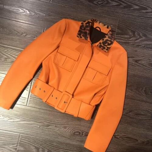 YUKOU Women's Leather Bomber Jackets