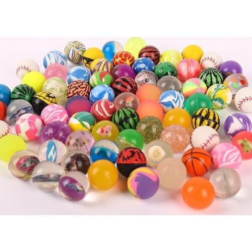 10/20/40pcs/lot Funny Toy Balls 25mm Mixed Bouncy Ball Solid Floating Bouncing Child Elastic Rubber Ball Of Bouncy Toy