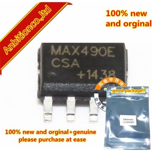 10pcs 100% new and orginal MAX490ECSA SOP-8 15kV ESD-Protected, Slew-Rate-Limited, Low-Power, RS-485/RS-422 Transceive in stock