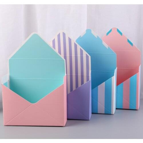 10Pcs/Lot Hand Holding Envelope Bag Stripe Flower Bag Flower Gift Box Thanksgiving Gift Packaging Flower Decoration Supplies