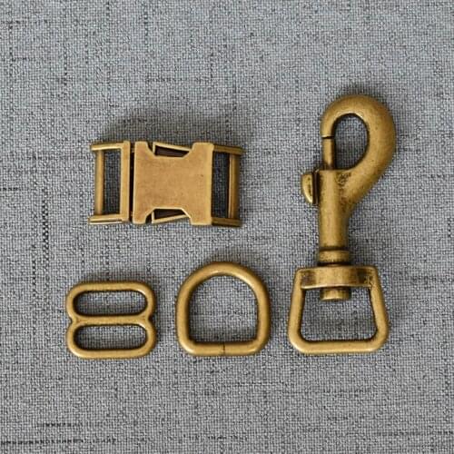 100 Sets 15mm 20mm 25mm Metal Belt Buckle Strap Slider D Ring Snap Clip Hook For Pet Dog Collar Leads Lobster Clasp Accessories