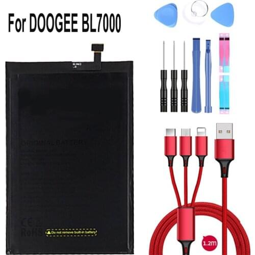 100% new battery for DOOGEE BL7000 battery 7060mAh Long standby time High capacit DOOGEE Mobile Accessorie+USB cable+toolkit