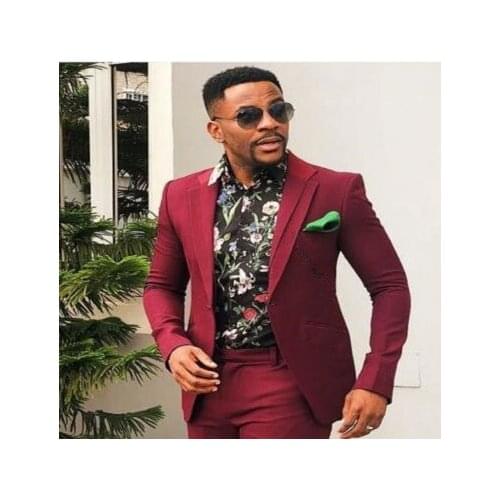 2 pieces (jacket + pants ) custom groom slim fit fashion wedding dress banquet dress mens business suit Man Suits Slim Fit Prom