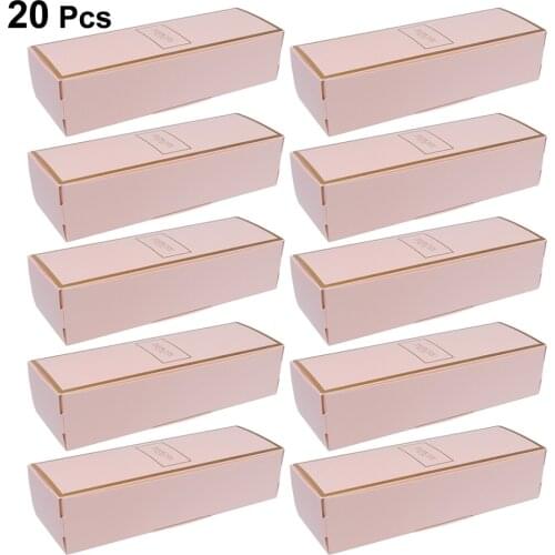 20pcs Rectangular Cardboard Biscuit Boxes Cookie Box Packaging Box Container Baking Cake Chocolate Packaging Box Party Supplies