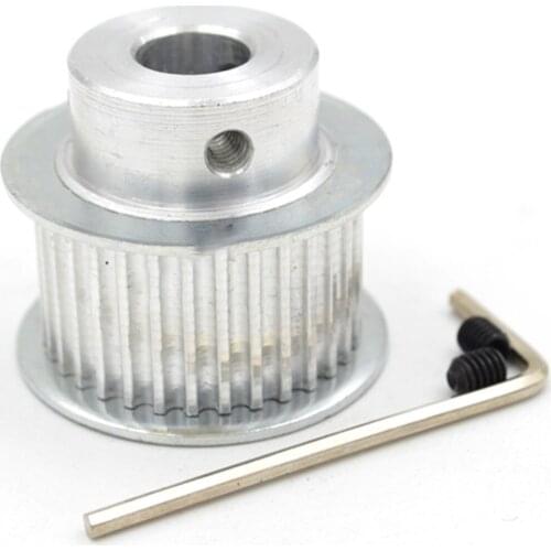 32 Teeth HTD3M Synchronous Pulley Keyway, Bore 5/6/6.35/8/10/12/14/15mm, For Width 15mm HTD3M Timing Belt 32Teeth 32T