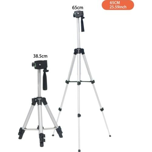 65cm Mini Tripod Professional Foldable Camera Holder Stand Screw 360 Degree Tripod Stabilizer Aluminum with Phone Holder Clip