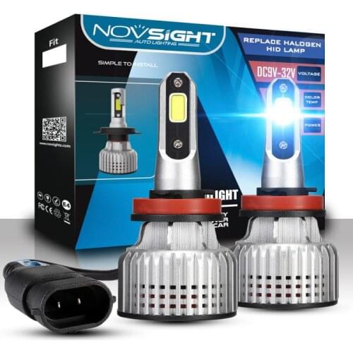 A500-N12 H4 H11 Car LED Headlight Bulbs Hi/Lo Beam Kit H11 72W 10000LM 6500k Waterproof Headlight