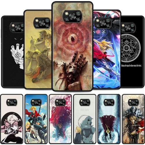 Anime FullMetal Alchemist Cell Phone Case for XiaoMi Poco X3 NFC M3 F1 F3 Mi 10T 9T Note 10 10T Pro A2 Lite 5G 11 9 SE CC9 Cover