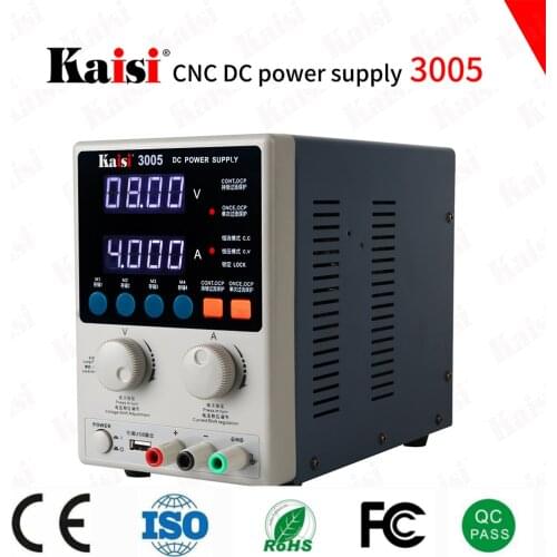 Kaisi 3005D 30V 5A Digital Adjustable DC Power Supply Laboratory Power Supply 4-bit Display Voltage Regulator For IPhone Repair