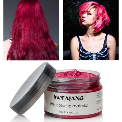 Color Hair Wax Styling Pomade Silver Grandma Grey Temporary Dye Disposable Fashion Festival Celebrate Molding Coloring Mud Cream