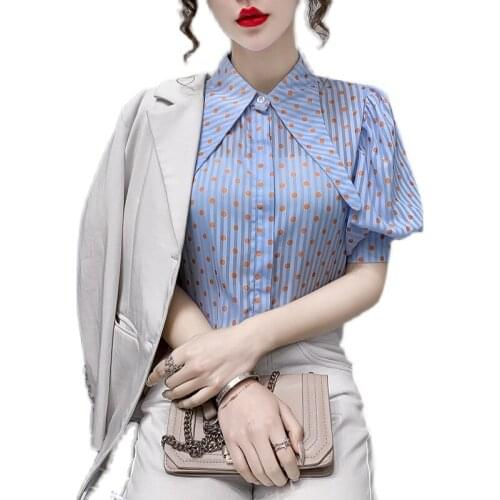 Cheap wholesale 2021 spring summer autumn new fashion casual ladies work women Blouse woman overshirt female OL Py1404