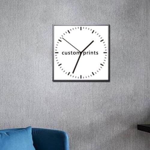 Custom Canvas Painting with Clock Canvas Prints Clocks Wall Home Decor
