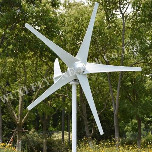 China Factory 1000W Horizontal Wind Turbine Generator 24V48V 3 5 Blades Windmill Home Use and Free Charger MPPT Controller